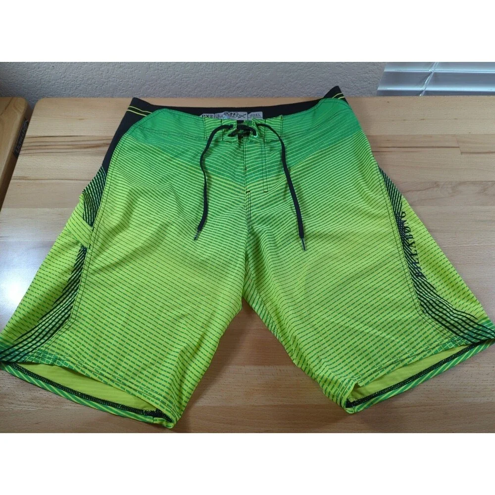Billabong Board Shorts Yellow Green Mens 32 Joel Parkinson Platinum X Stretch